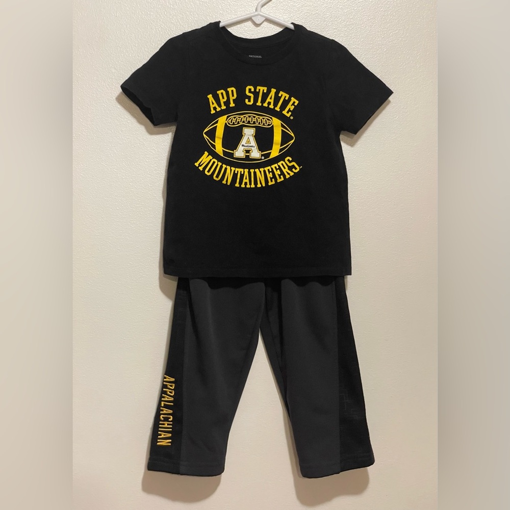 App State Mountaineers Kids Matching Set - Black